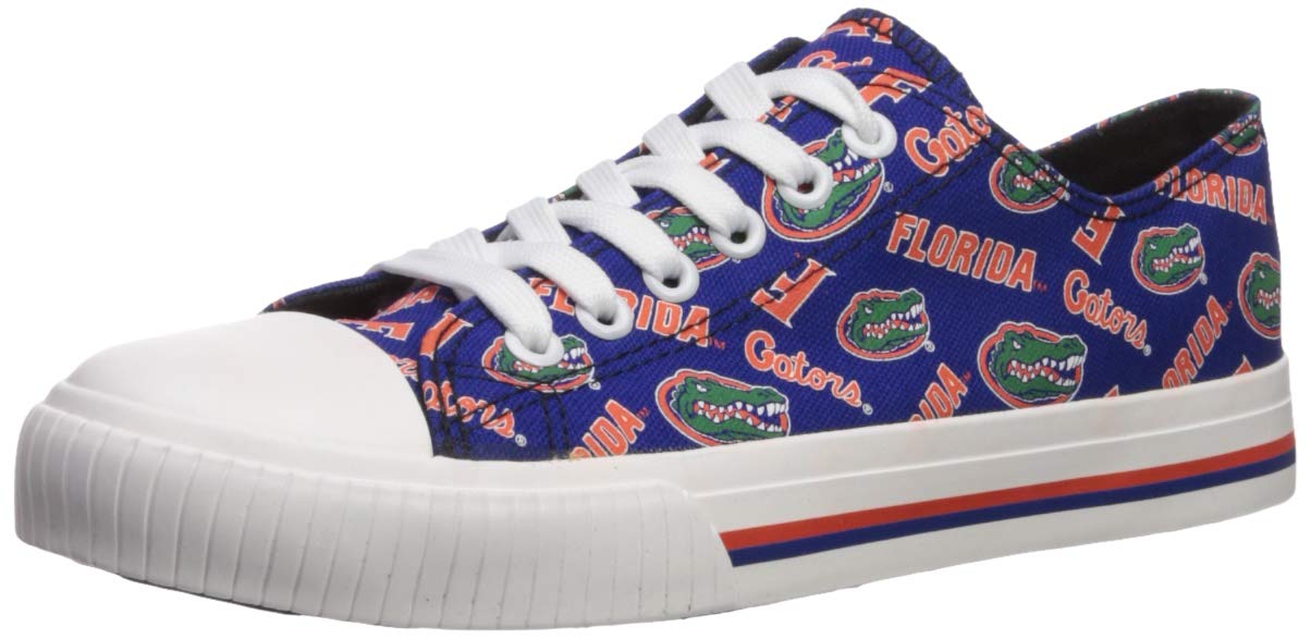 FOCO Florida Gators NCAA Womens Low Top Repeat Print Canvas Shoes - 8