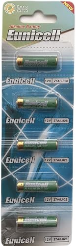 Miniatura 2 de 5 pilas alcalinas Eunicell 27A / L828 / A27 de 12 V de larga vida útil, 0% mercurio (fecha de caducidad marcada)