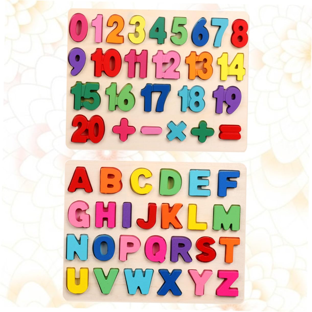 Puzzle Numerici in Legno per Bambini, Set Educativo 1 Pezzo | Apprendimento di Conteggio e Addizione, Tavola Cognitiva Lettere e Numeri