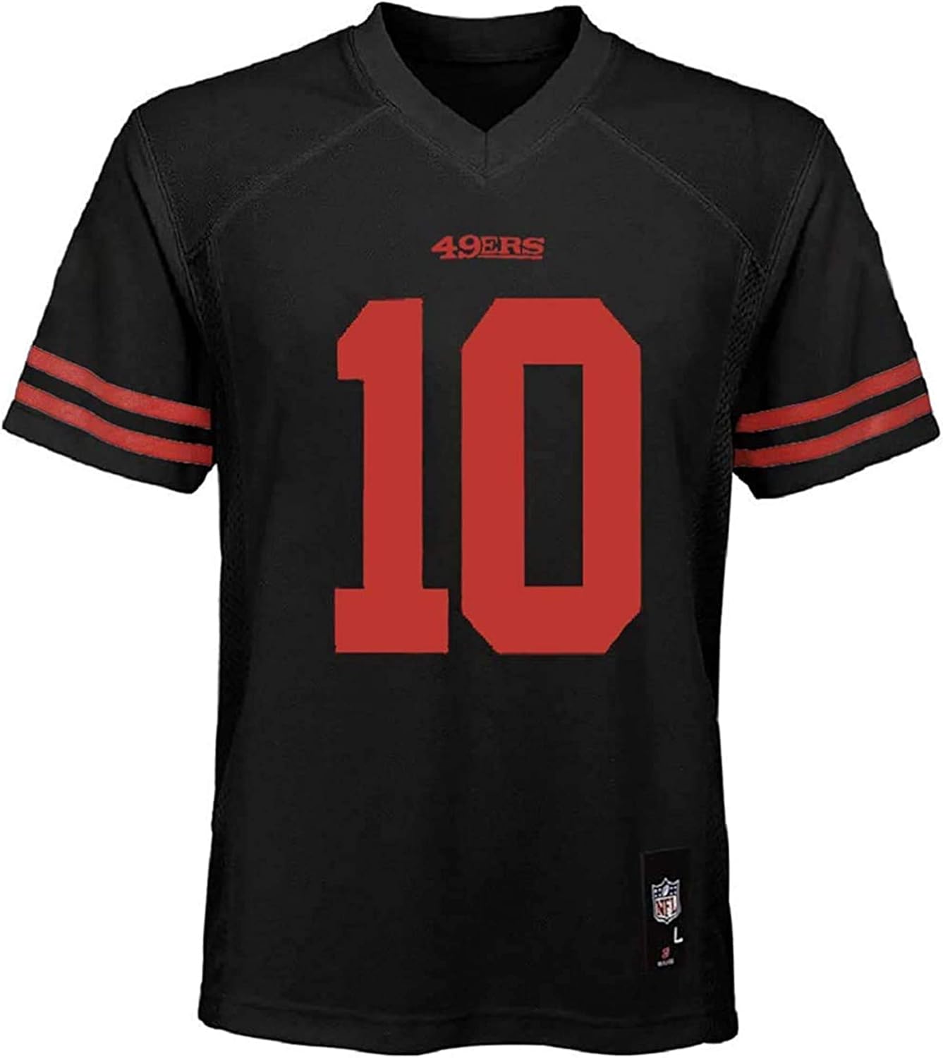 Amazon Com Jimmy Garoppolo San Francisco 49ers 10 Black Youth Alternate Mid Tier Jersey Large 14 16 Sports Outdoors