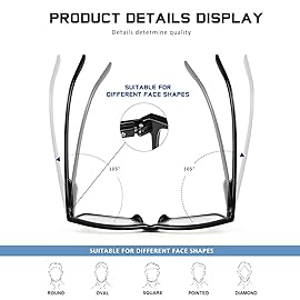 AIMISUV Reading Glasses for Men Women - Spring Hinges Blue Light Blocking UV Filter Computer Readers,Anti Eyestrain Eyeglasses (LightBlack, 2.25)
