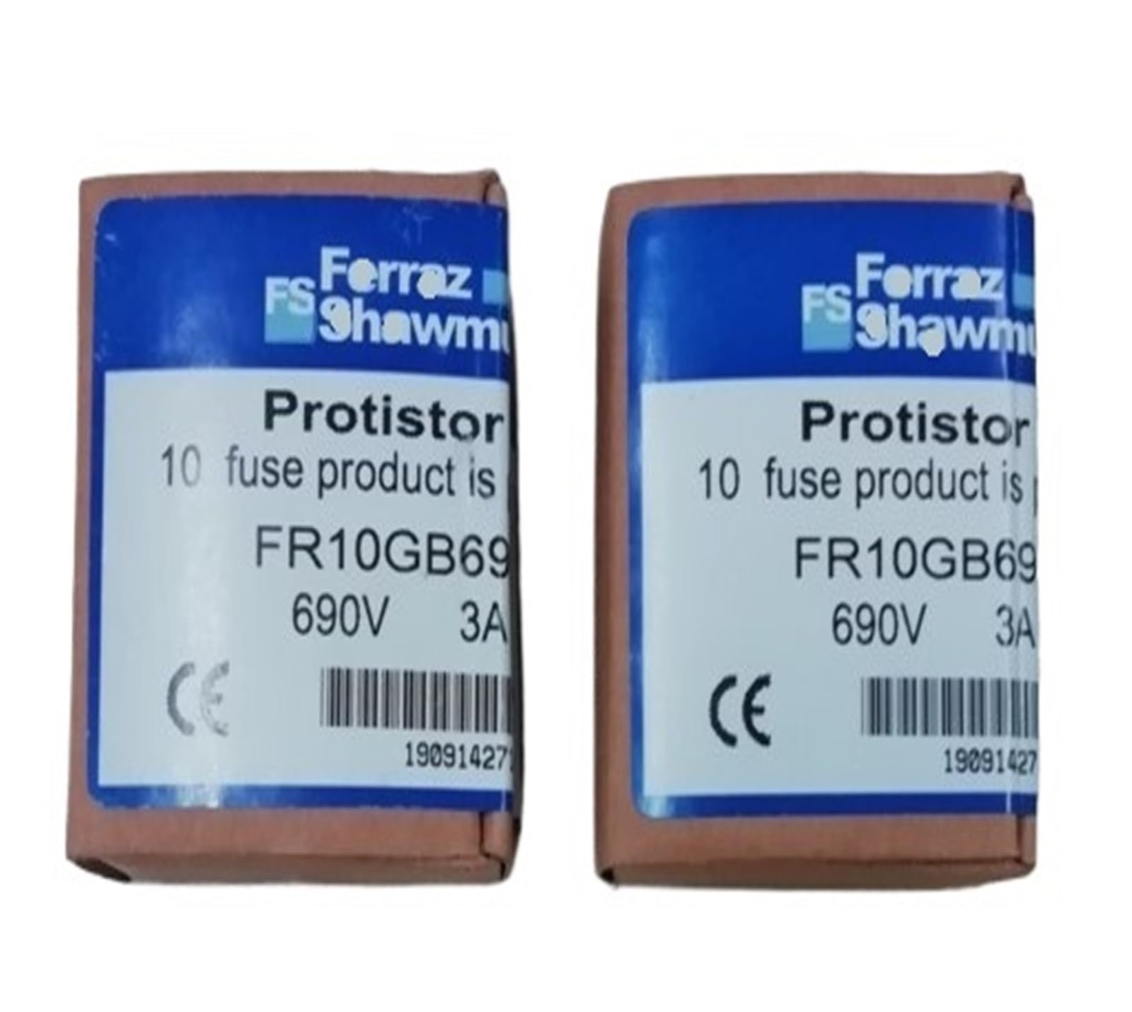 Fusible FR10GB69V8 gB 690V cartouche 10x38 pour armoire electrique triphasee