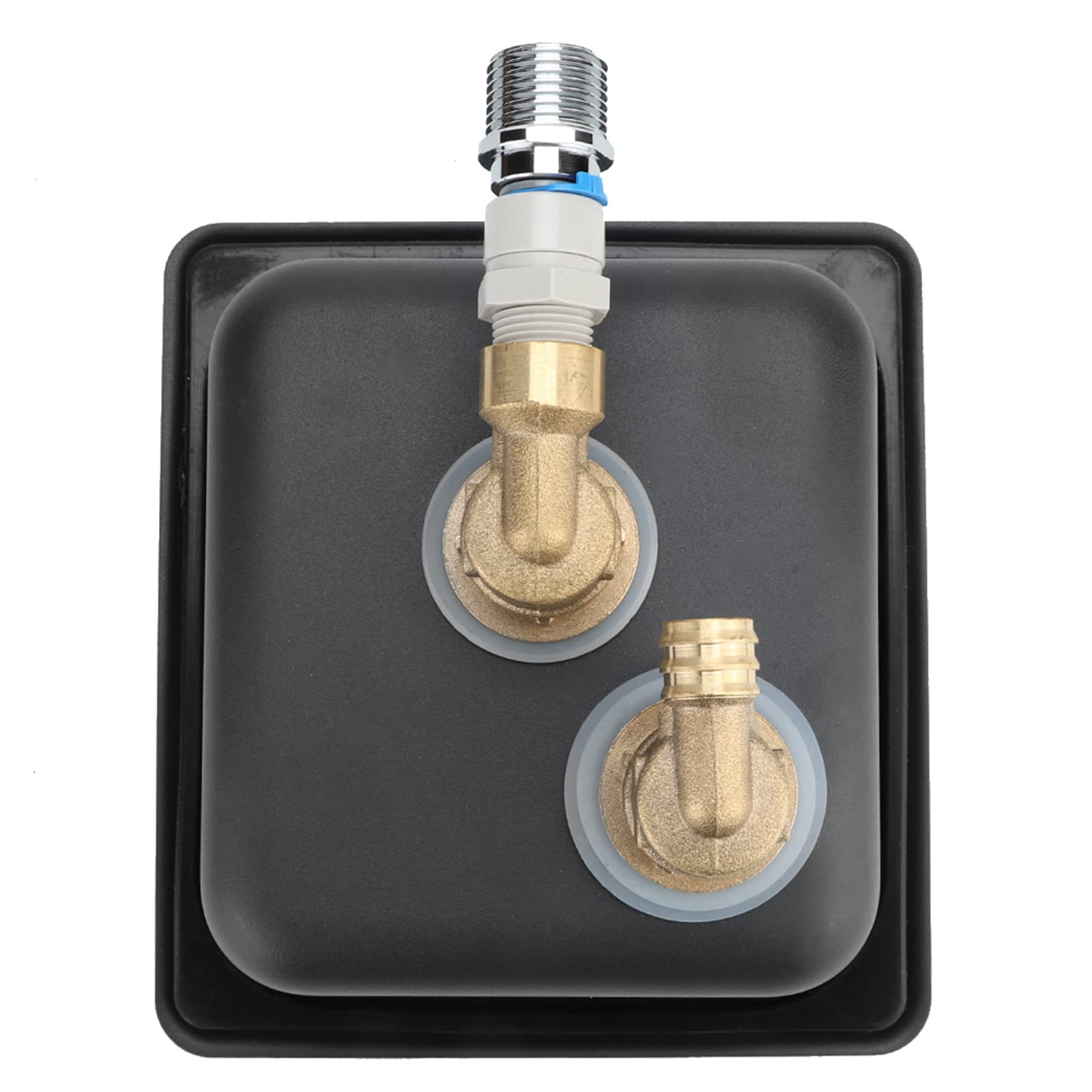 Fdit Lave-tasse Automatique, Nettoyant de Rinçage en Acier Inoxydable Noir Mat avec Sortie D'eau Multi-angle, pour Bar Restaurant Hôtel café Salon de thé