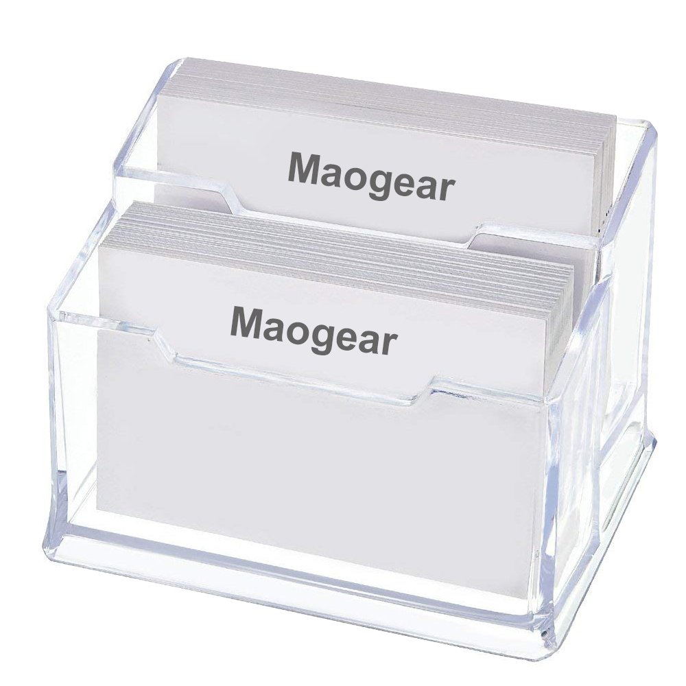 Xinzistar 2 Soportes Para Tarjetas De Visita De Plástico Acrílico De 2 