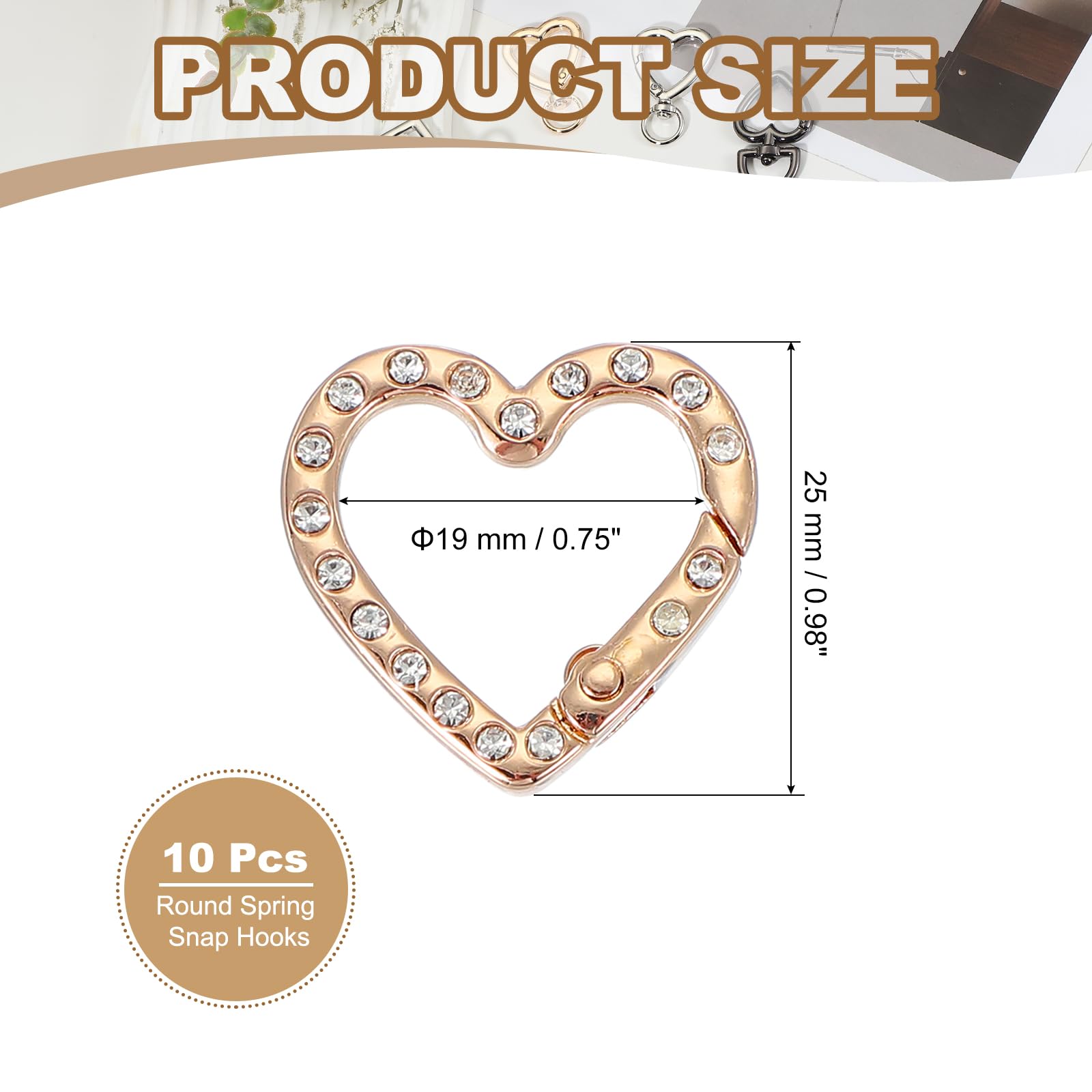 PATIKIL Heart Keychain Clip - Image 2