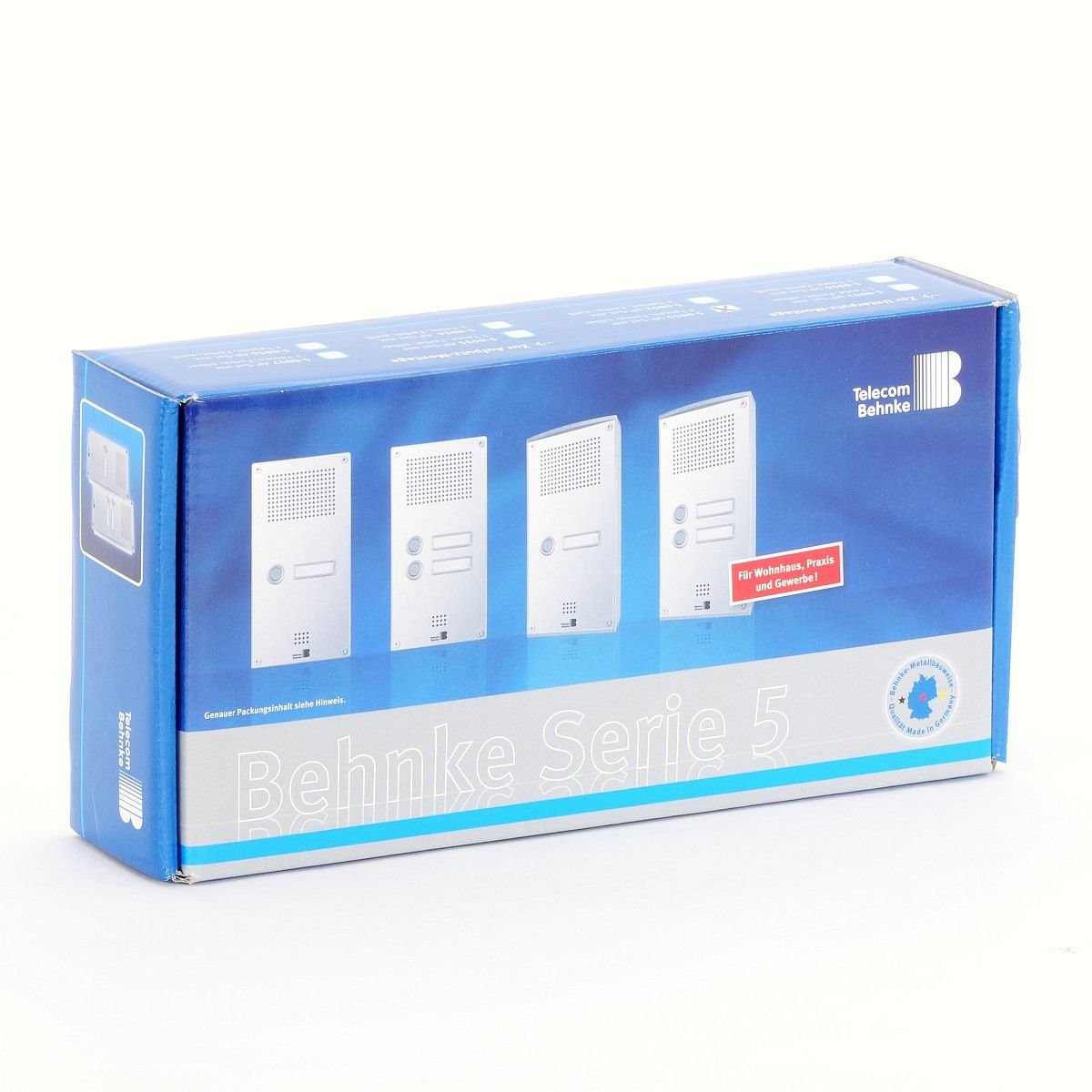 Behnke 5-0051 Türtelefon Serie 5, Unterputz-Set 1 Taste, Silber