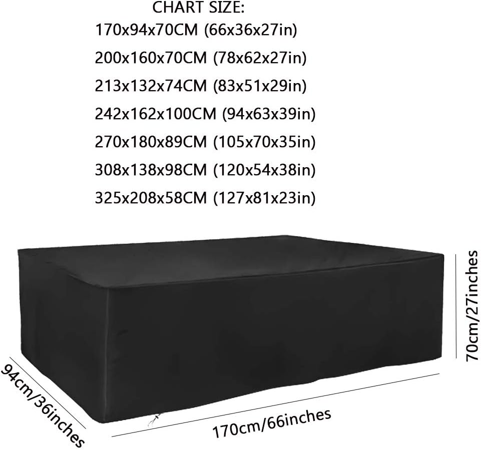 J&C Cover for Patio Furniture Waterproof Patio Furniture Cover Set Dust Cover for Outdoor Furniture Waterproof Patio Furniture Cover Outdoor Furniture Cover Waterproof 78in