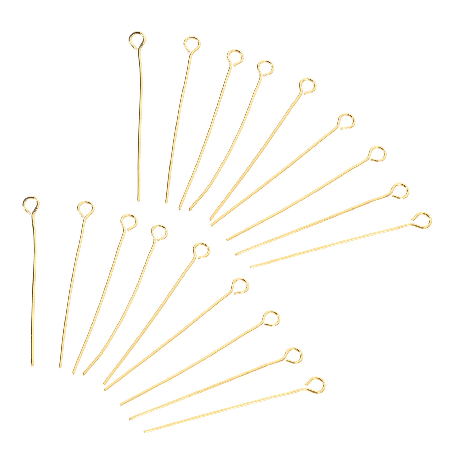 IWOWHERO 2sets Open Eye Head Pins for Jewelry Making Small Open Eye Pin Heads for DIY Crafts 100pcs*2