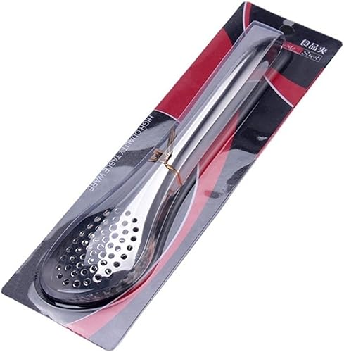 Miniatura 7 de Pinzas de acero inoxidable de 9 pulgadas pinzas de cocina de metal de diseño hueco utilizadas para cocinar ensalada filete y barbacoa pan utensilios