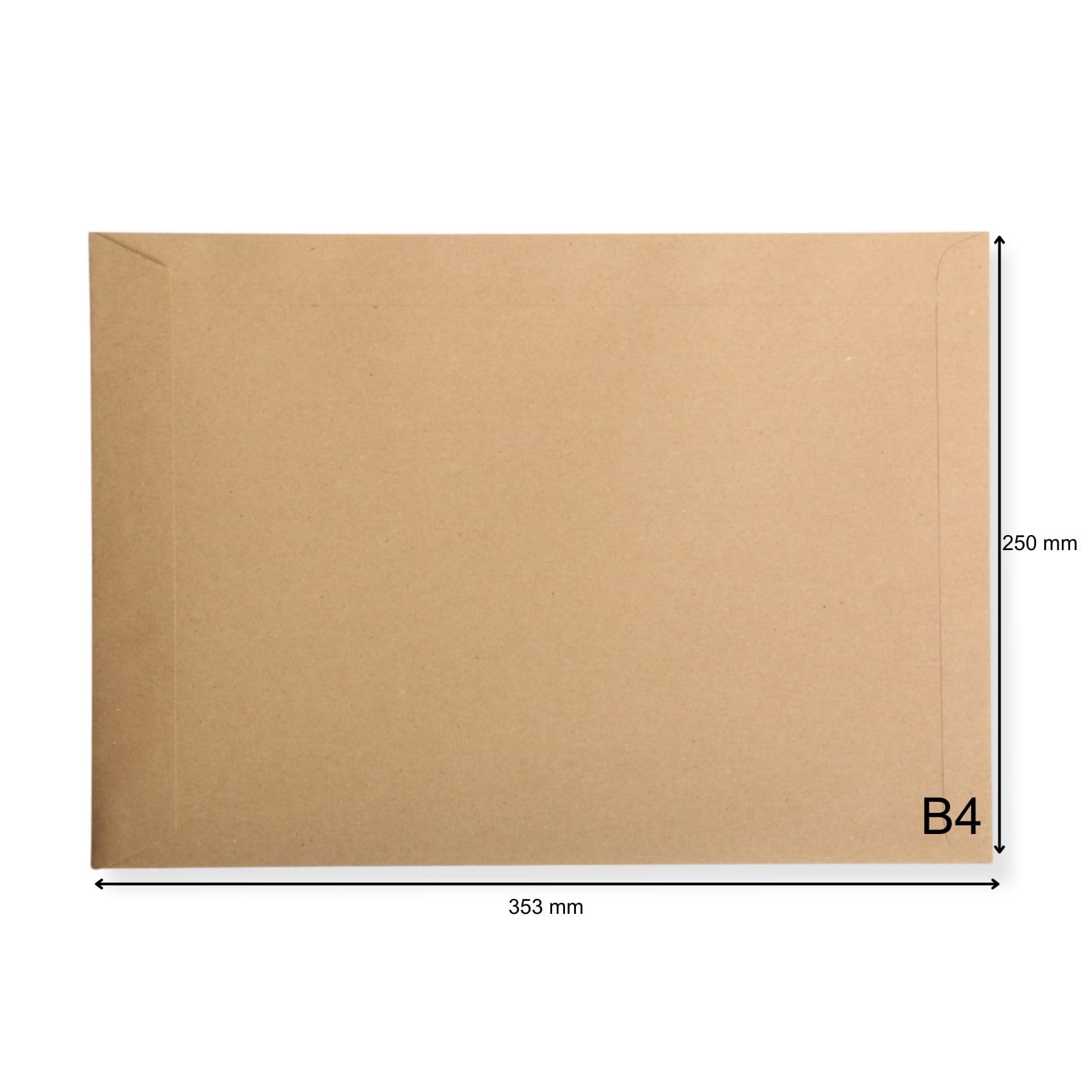 1000 Stück Versandtaschen Briefumschläge B4 braun selbstklebend ohne Fenster 353x250 mm SK