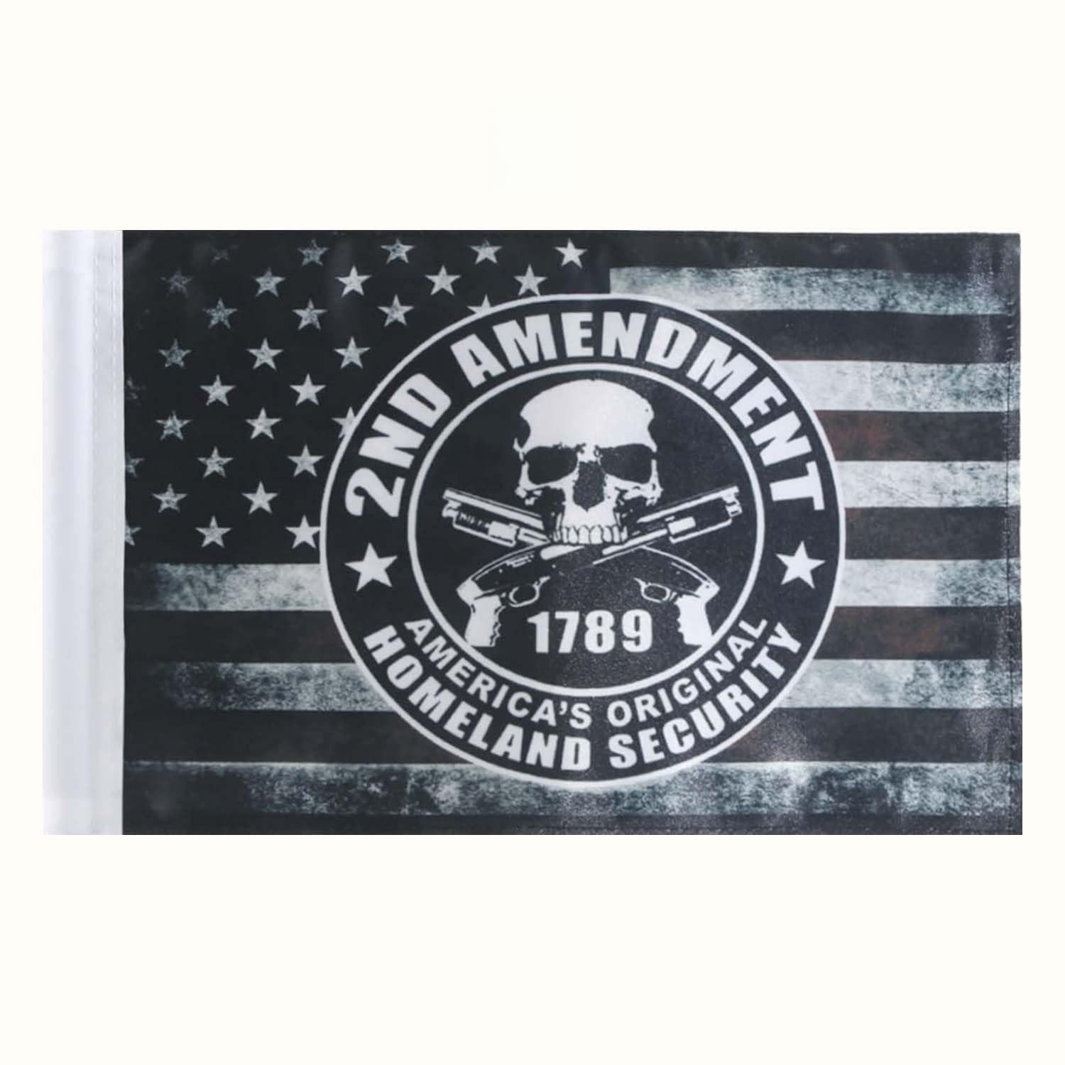 6" x 10" Flag for Harley Motorcycle 3/8" Flag Mount Poles (black)