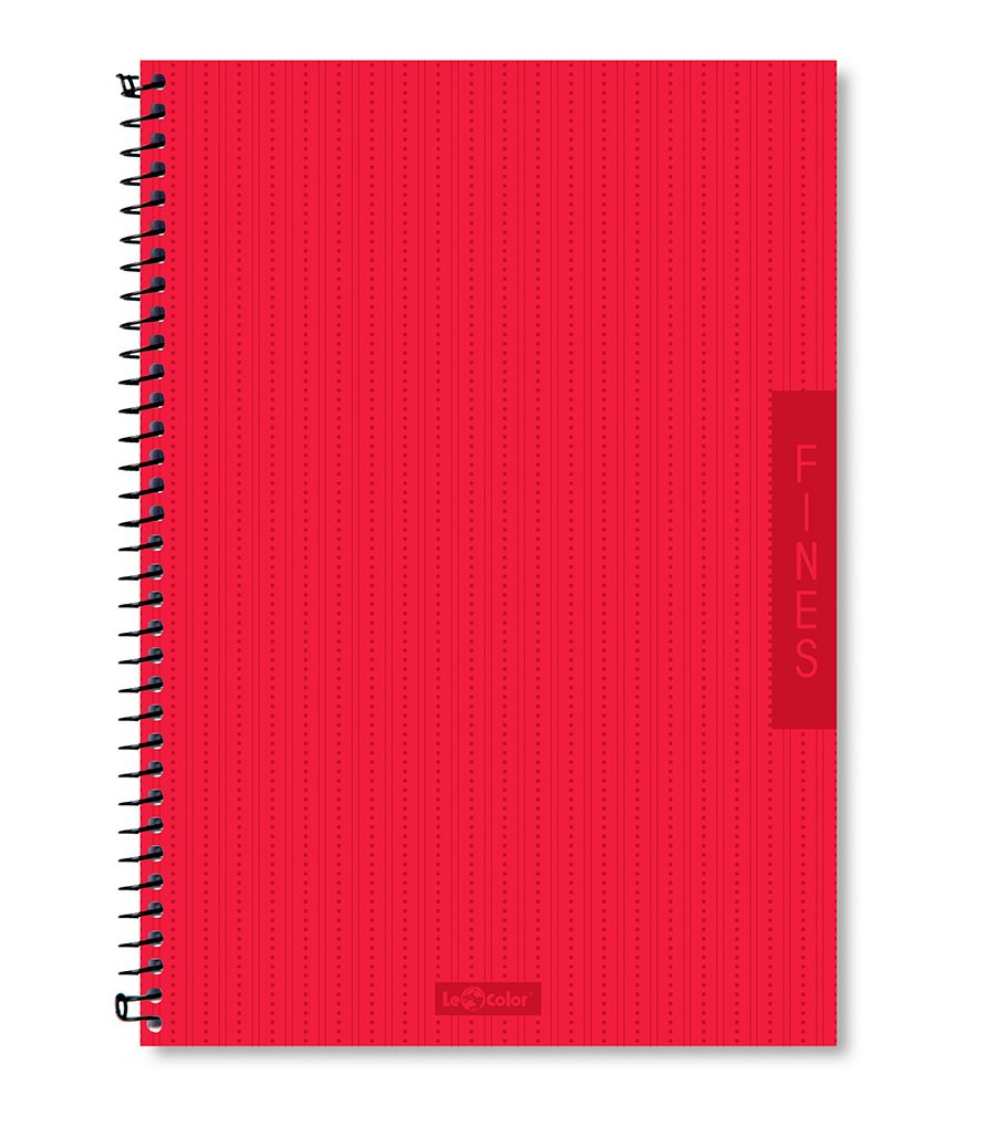 Le Color 2014154/2 Fines Sert Kapak Spiralli Kırmızı