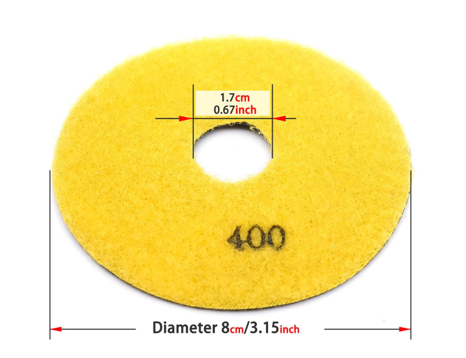 Almohadillas pulidoras de diamante, Juego de 4 discos de lijado flexibles de 3" con almohadillas de pulido de diamante galvanizado de 80 mm for granito, mármol y cerámica