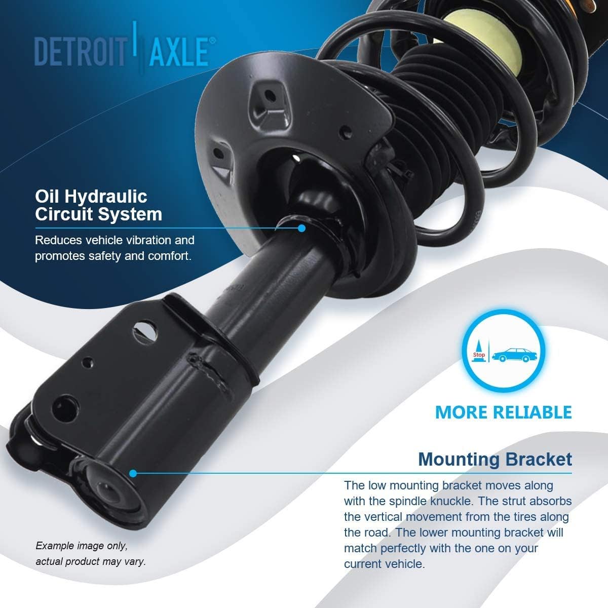 Detroit Axle - Front & Rear Struts & Coil Springs Replacement for Chevrolet Impala Buick LaCrosse Allure - 4pc Set