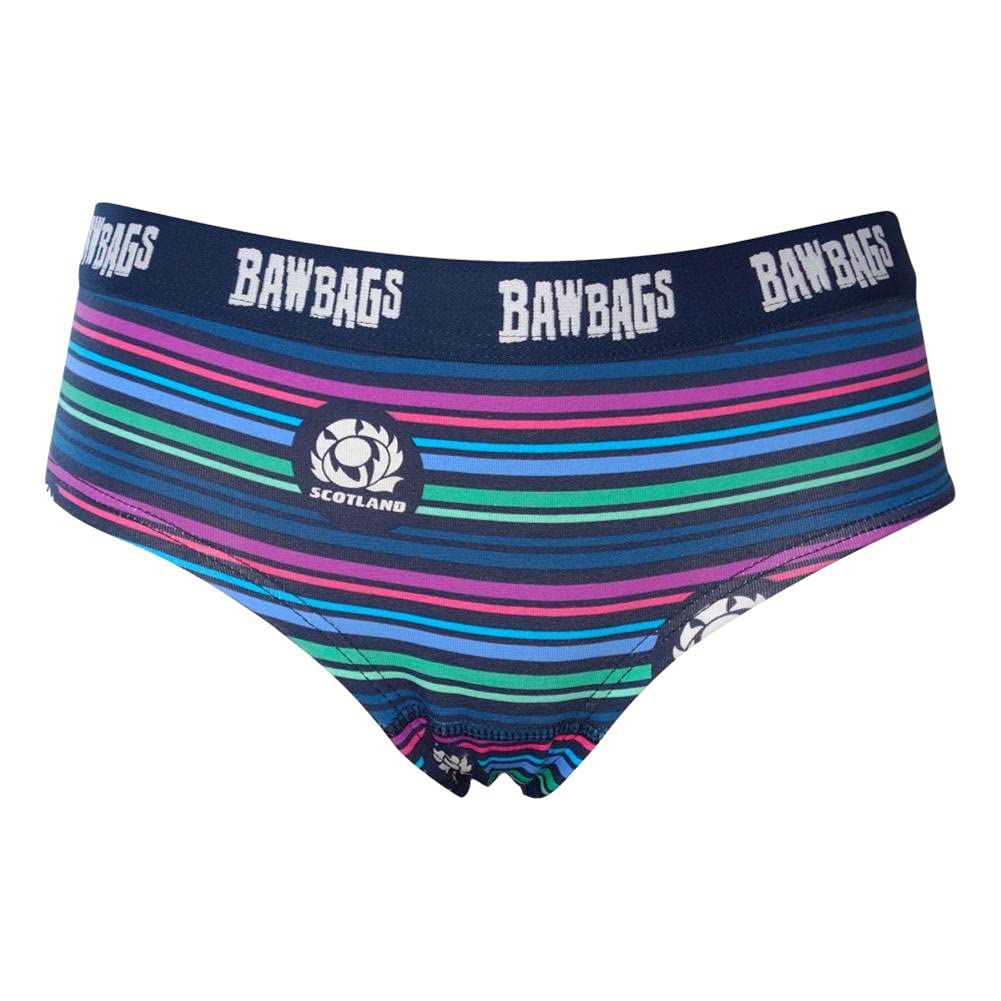 Bawbags Women's Scotland Rugby Lines Cotton Underwear