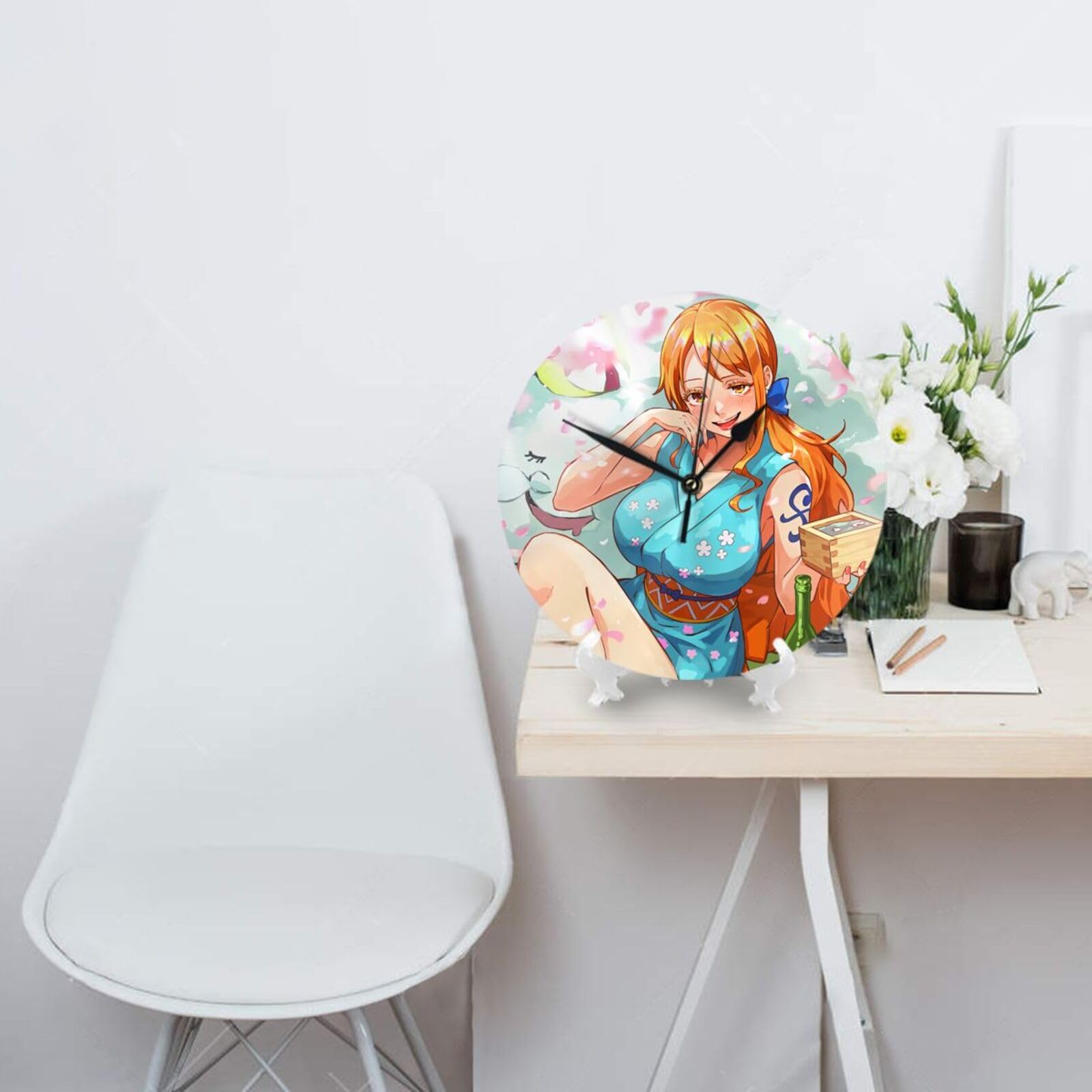 Amazon.co.jp: 掛け時計 ワンピース ナミ 壁掛け時計 かけ時計 丸い