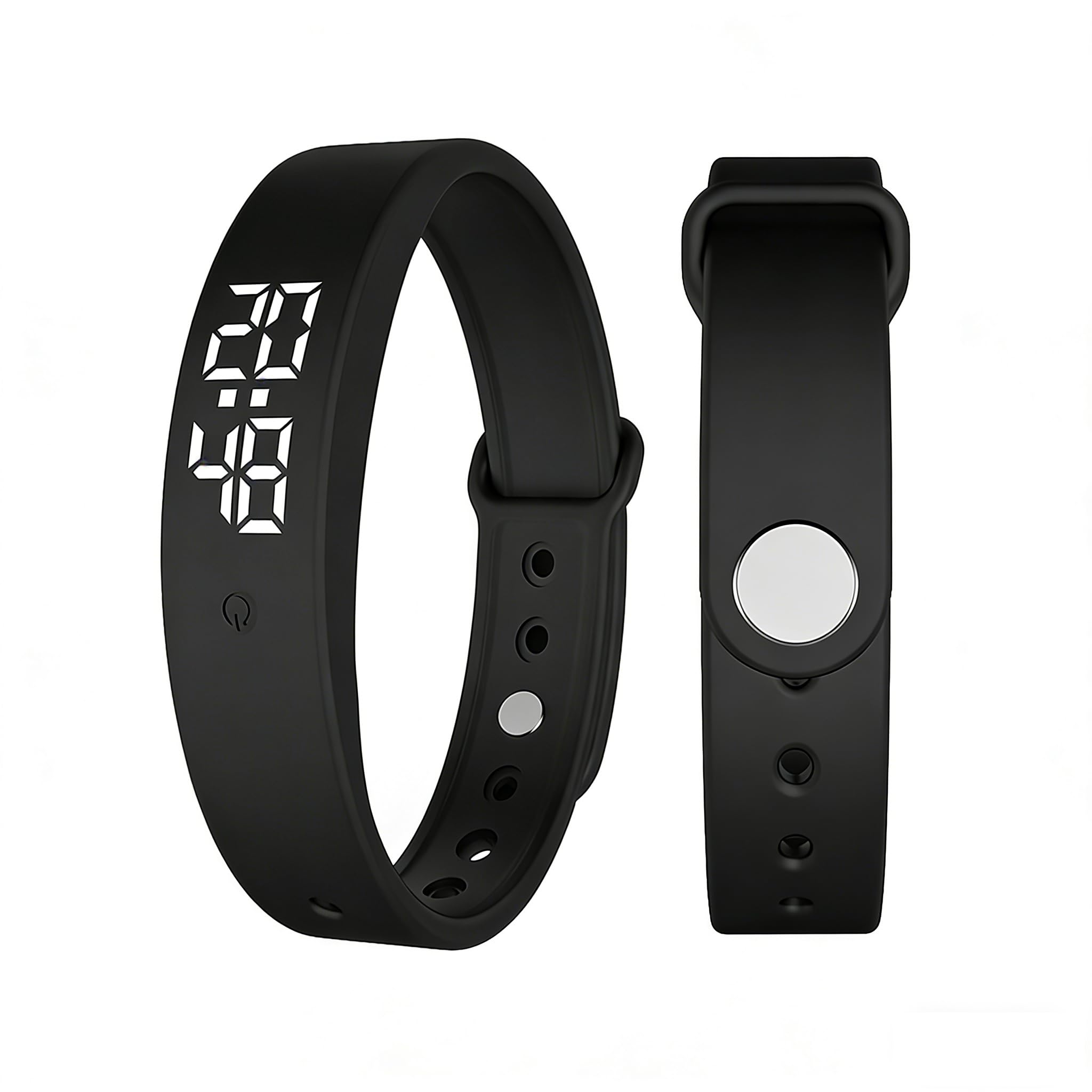 Bracelet Reveil Vibrant, 2026 Nouveau Bracelet Reveil, Réveil Silencieux, Jusqu'à 10 Alarmes Personnelles, Montre de Réveil avec Vibration Douce pour Enfants et Adultes