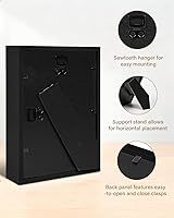 Vista 5 de Caja expositora con marco tipo shadow box de 8x10 en negro para fotos, flores, ramos de novia, premios, insectos y recuerdos