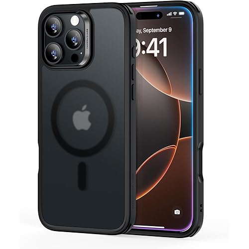 ESR for iPhone 16 Pro Case, Compatible with MagSafe, Shockproof Military-Grade Protection, Magnetic Phone Case for iPhone 16 Pro, Classic Hybrid Case (HaloLock), Frosted Black