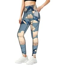 Women's Leggings with Pockets High Waisted Tummy Control Yoga Pants Stretchy Tights Gym Workout Clothes S-4XL