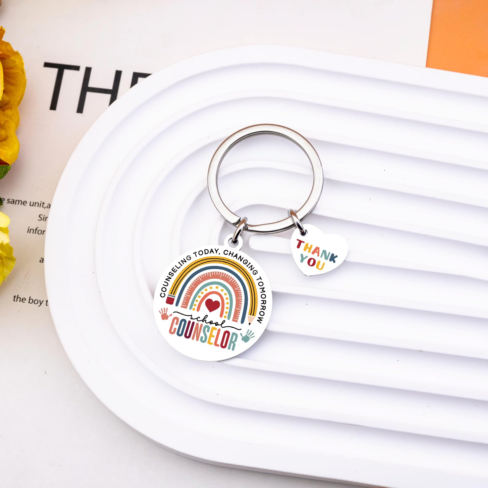 School Counselor Gifts for Women Men Thank You Appreciation Gifts for Counselors School Administrator Gift Ideas Guidance Counselor Keychain Unique Birthday Christmas Gift for Teacher