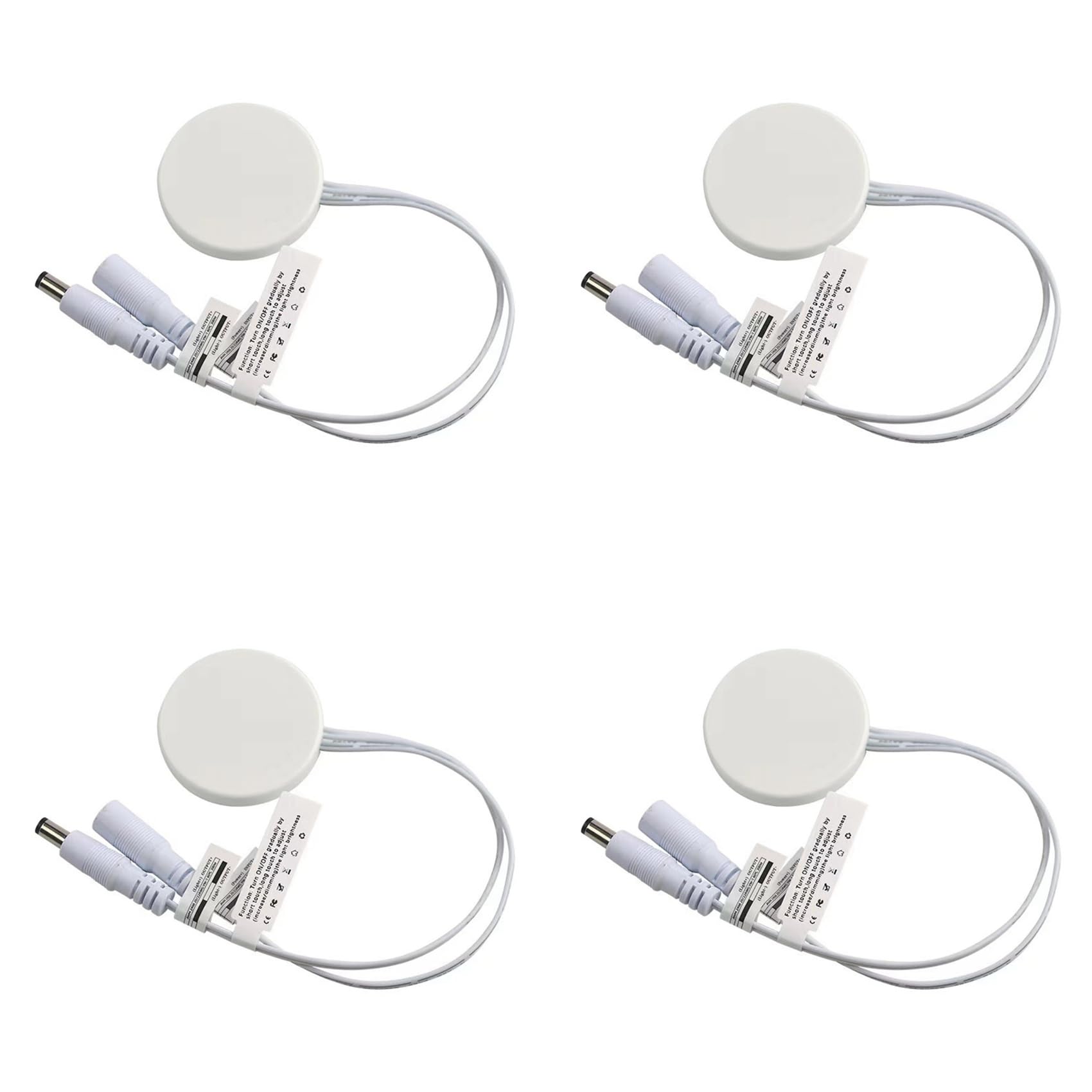 Jnchdghwa White 4X Wood Panel Led Touch Sensor Dimmer Switch Hidden Switch Touch Switch For Led Strip