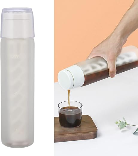 Zyyini 550ml Cold Brew Coffee Maker, Ice Drip Coffee Pot with 400 Mesh Fine Filter, Leak Proof Lid Design, Coffee Maker for Home Outdoor