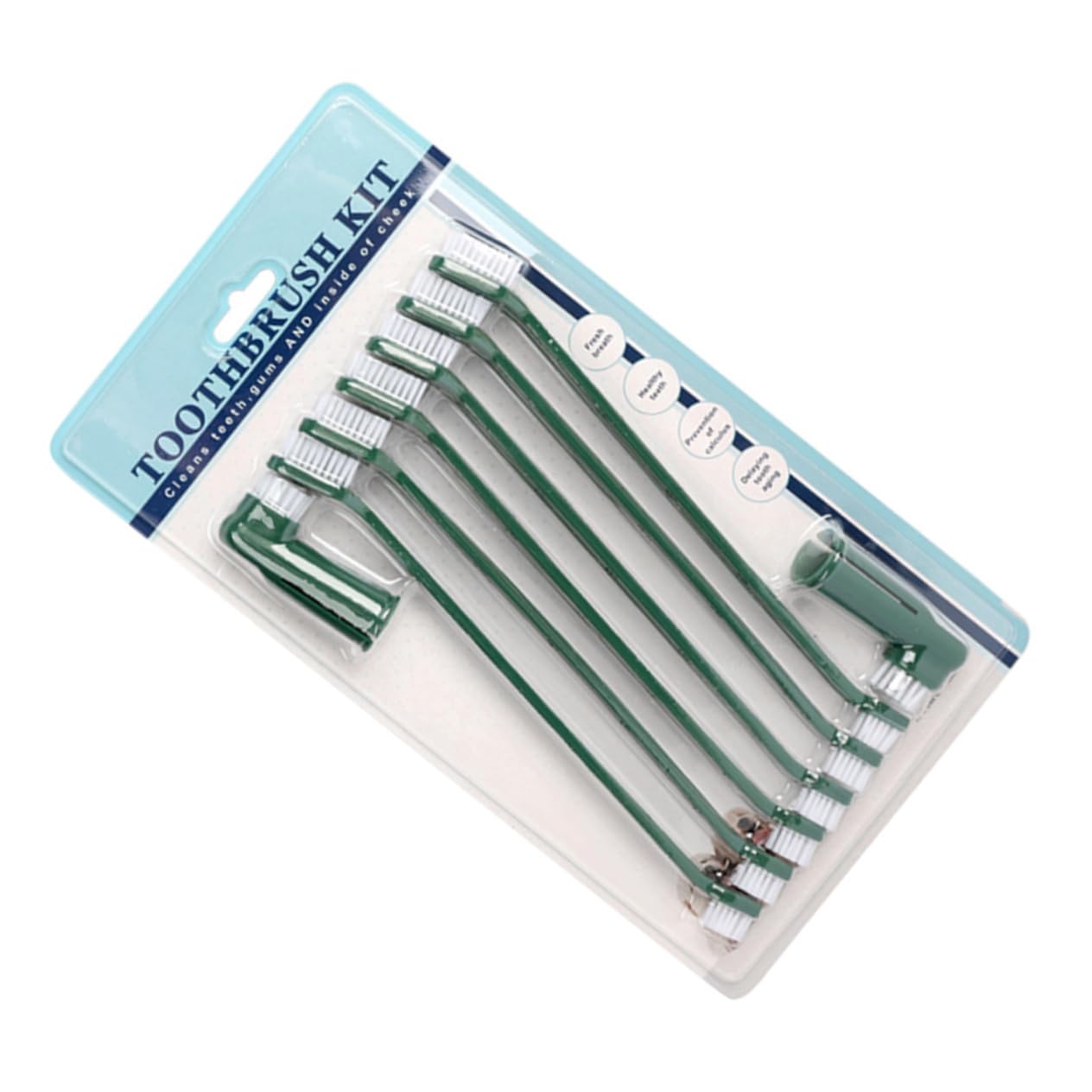HOLIDYOYO 1 Set Pet Toothbrush Set Dogs Toothbrushes Pet Supplies Cleaning Small Dog Cleaner Kit Puppy Brush Finger Puppy Plastic Green