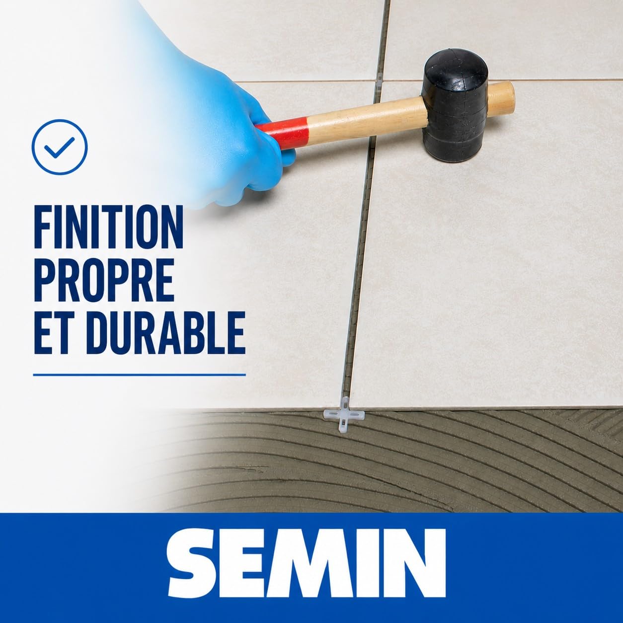 Semin KEDOFIX SUPER Colle Carrelage Murale 5 kg – Prête à l’Emploi Sans Ciment – Intérieur & Extérieur Protégé – Haute Résistance à l’Eau – Spécial Pièces Humides – Faïence, Pierre, Pâte de Verre