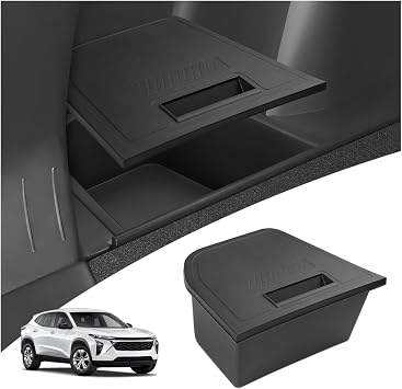 Karltys Trunk Storage Box with Lid for Chevy Trax 2024 2025 2026, TPE Waterproof Car Trunk Organizer, Rear Trunk Side Storage Bin Box for 2025 Chevrolet Trax Accessories Left Side