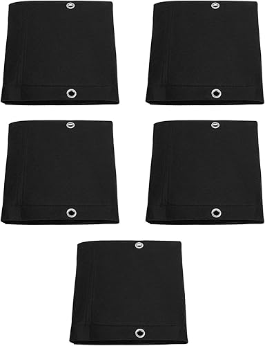 Miniatura 4 de Fydun 5 Pack Plant Grow Bags Wall Mounted Pocket Flower Pots Garden Accessories Black Wide Range of Uses (Black)