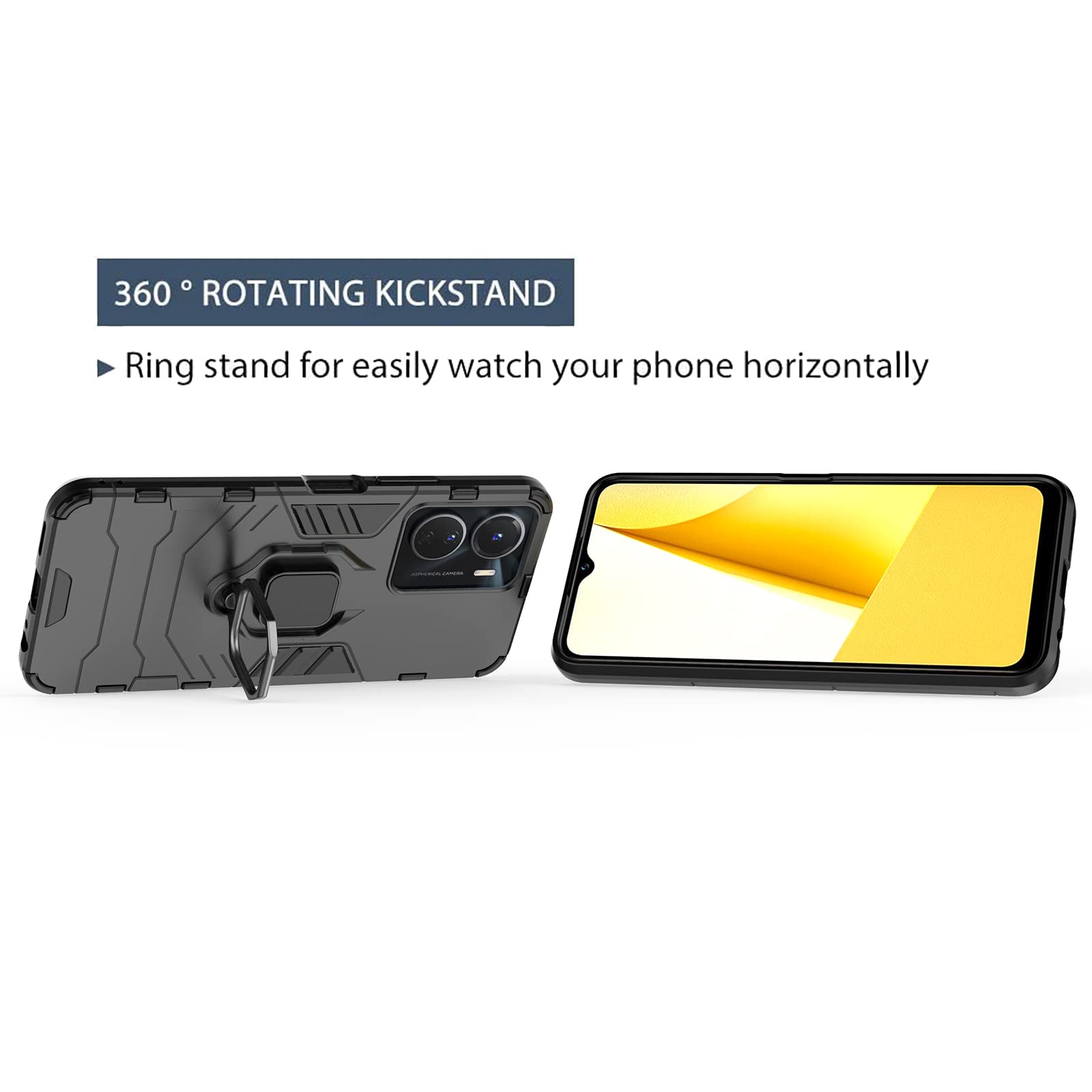 Cover per Vivo Y16, Guscio Protettivo Rimovibile TPU + PC 2