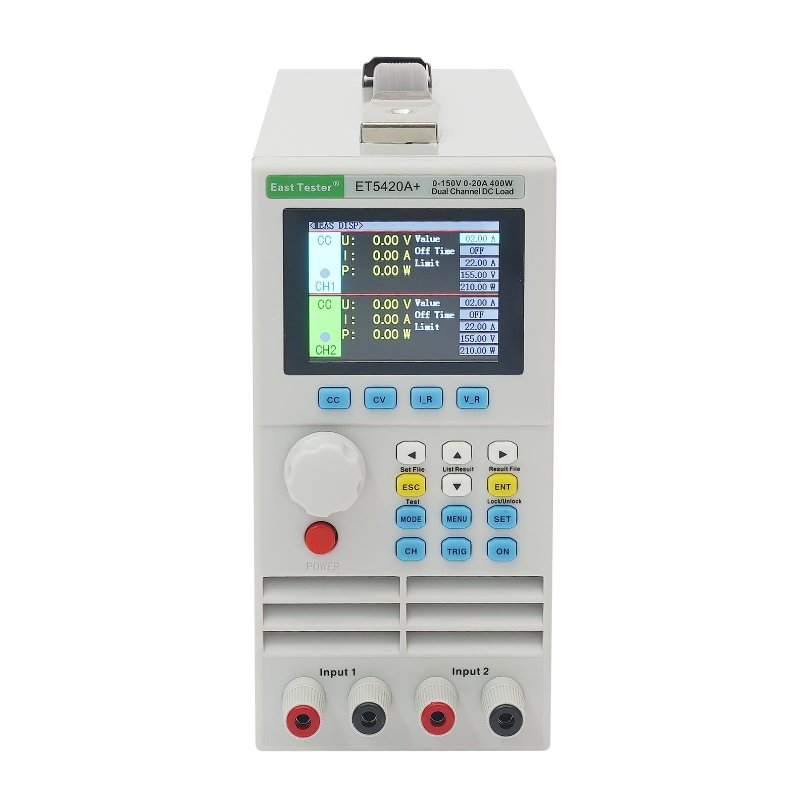 Elektroniczny tester obciążenia programowalny z dwoma kanałami | 400 W 0-150 V 2 x 20 A DC interfejs USB CC/CV/CR/CP ekran LCD do zasilaczy i test LED