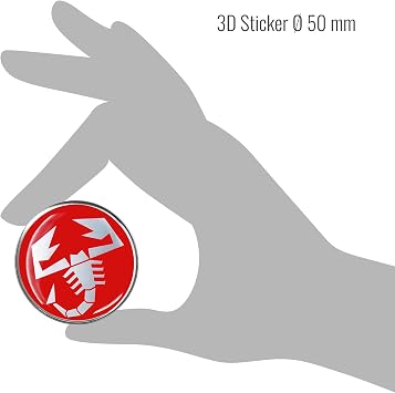 Abarth 3D Sticker Scorpion ، 50 مم