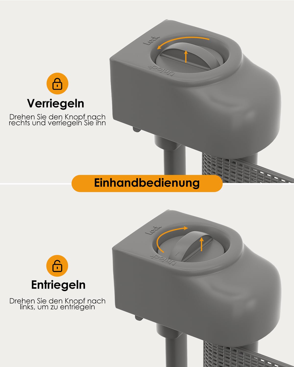 Treppenschutzgitter Ausziehbar 0-140 cm Baby Absperrgitter Türschutzgitter Grau