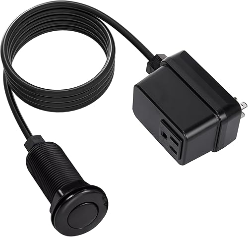 Miniatura 13 de CLEESINK - Interruptor para triturador de basura, kit inalámbrico de encendido/apagado para eliminador de desechos de alimentos, oro cepillado