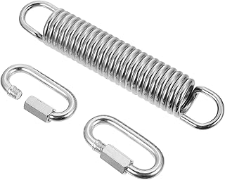 DOITOOL Kit De Alongamento De Mola Cadeira De Rede Resistente Balanço De Metal Balanço Ao Ar Livre Balanço De Mola De Metal Cadeira De Balanço De Mola De Metal Clipe De Mosquetão De Aço