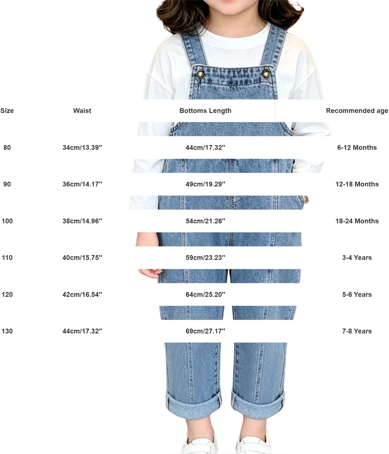 Toddler Girls Denim Overalls Adjustable Strap Wide Leg Casual Washed Jean Jumpsuit Kids Baggy Sleeveless Straight