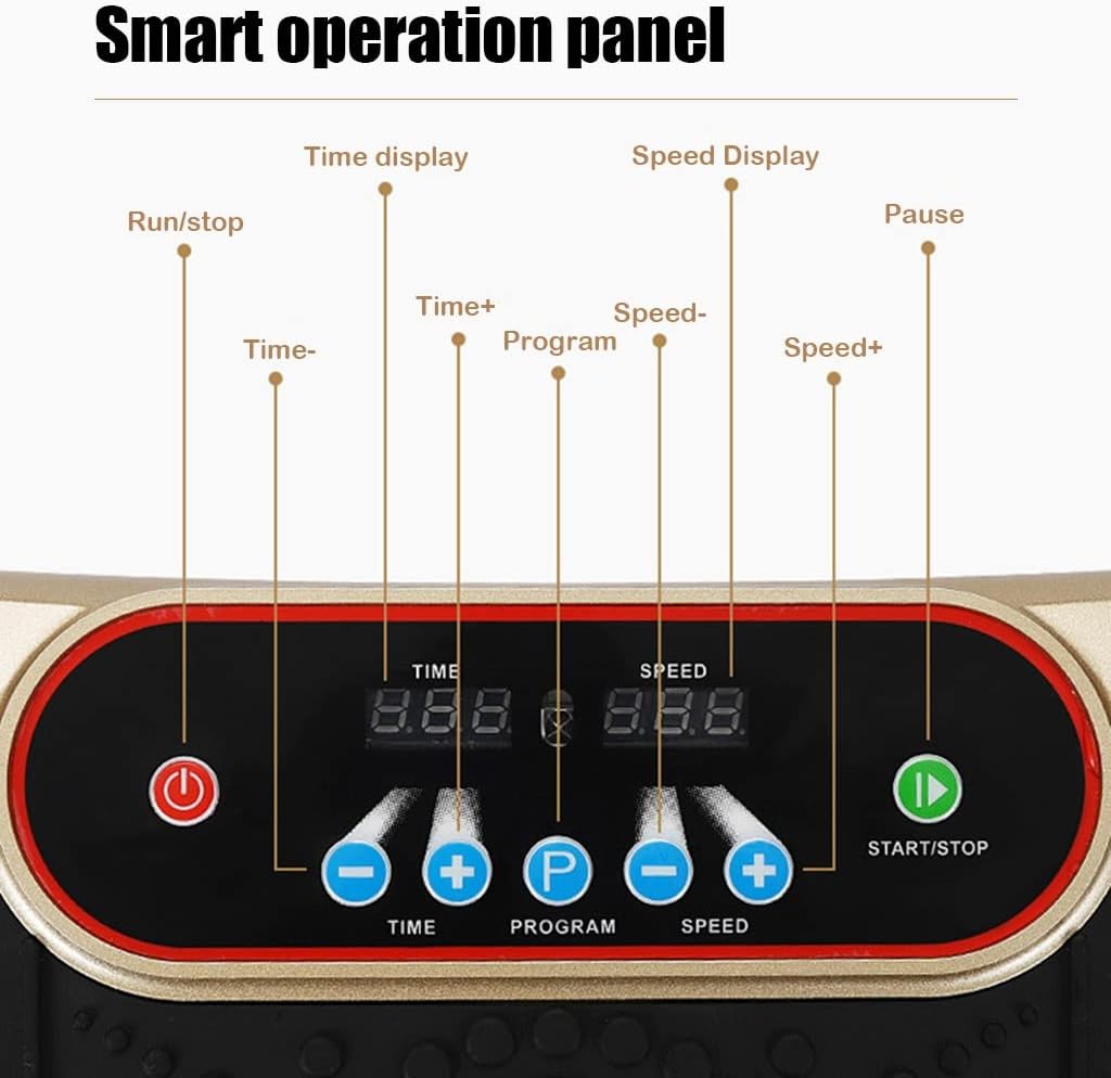 Vibration Plate Exercise Machine Full Body Fitness Platform for Weight Loss & Toning w/Resistance Bands, Remote Control