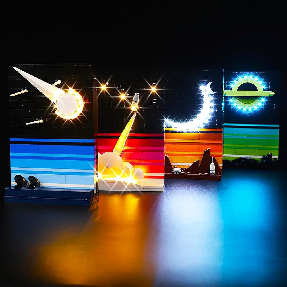 Kyglaring LED Light Kit Compatible with Lego Set 21340, Lighting Accessories Compatible with Tales of the Space Age, Lights Only (Model Not Included), Classic Version