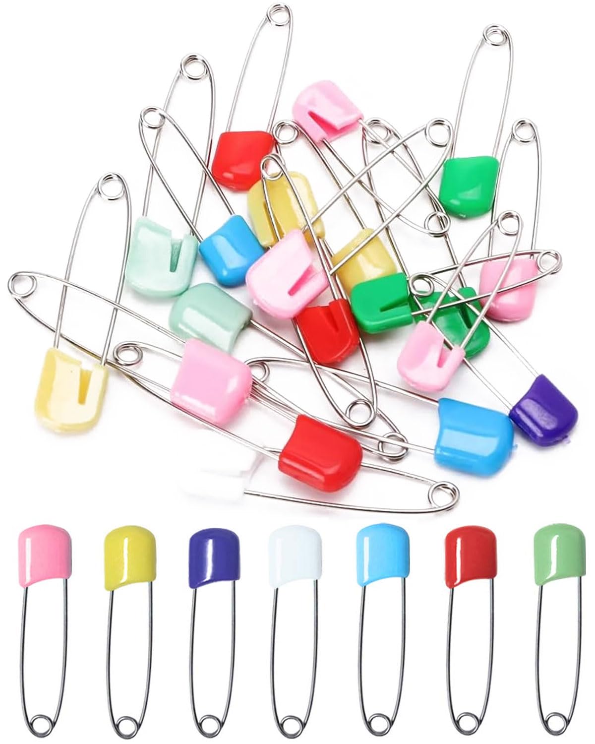Spille sicurezza 5,5 cm per pannolini, fermagli bloccaggio colorati abbigliamento artigianato