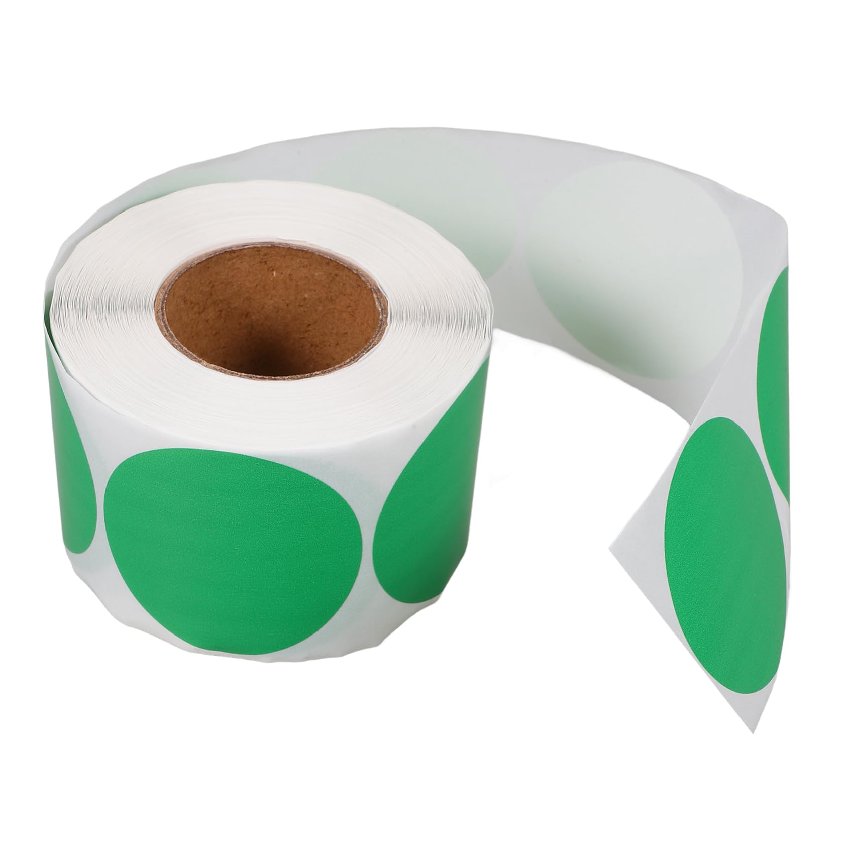 VILLCASE 5 Rouleaux Autocollant Étiquettes Thermiques Rondes Étiquette à Pois Ronds Point De Code Stickers Planche Imprimante D'étiquettes Thermique Étiquettes Alimentaires Étiqueteuse Bacs