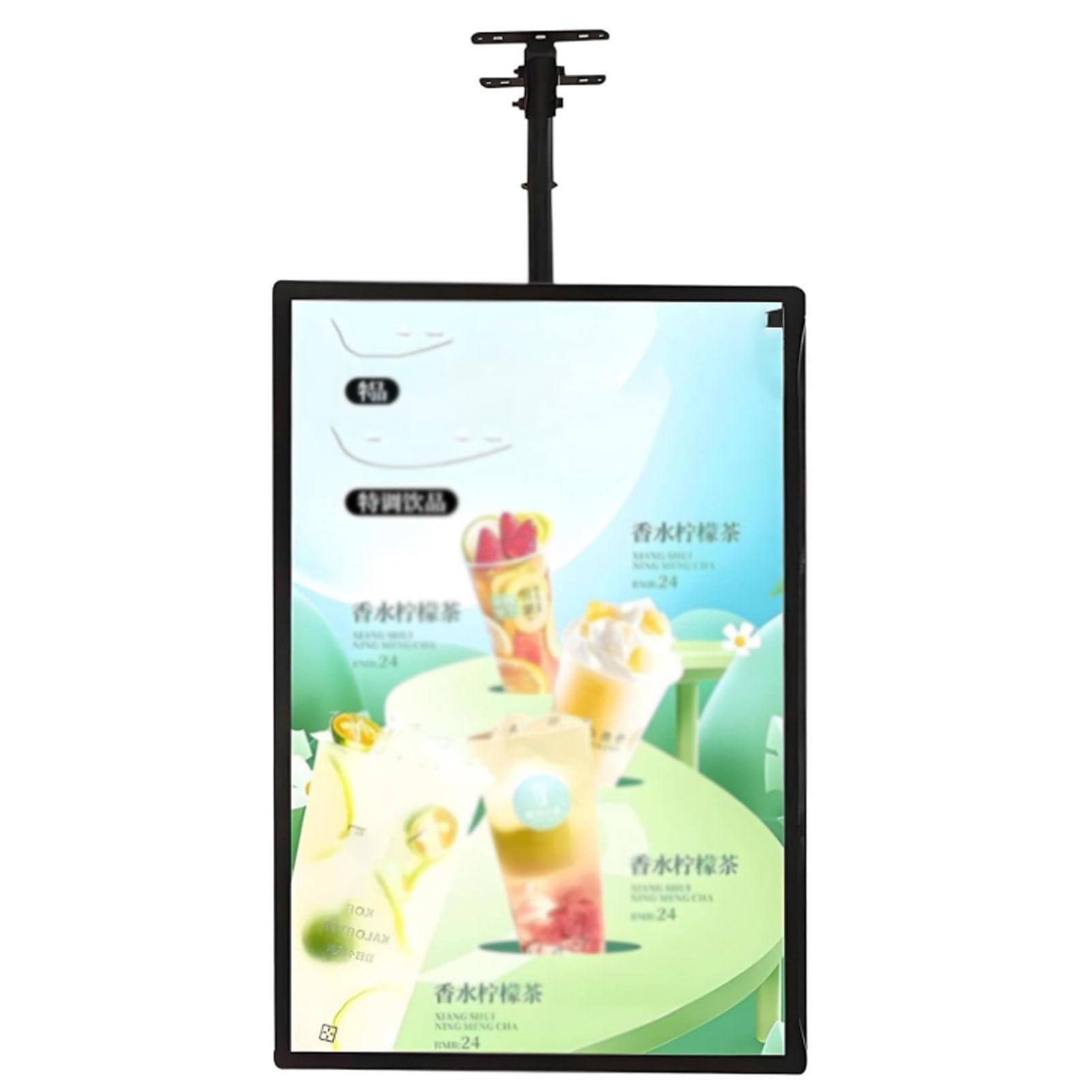 Cartelera digital LED montada en la pared, pantalla de publicidad electrónica, tablero de menú iluminado HD para restaurantes y centros comerciales, pantalla de póster retroiluminada de 60 x 70 cm