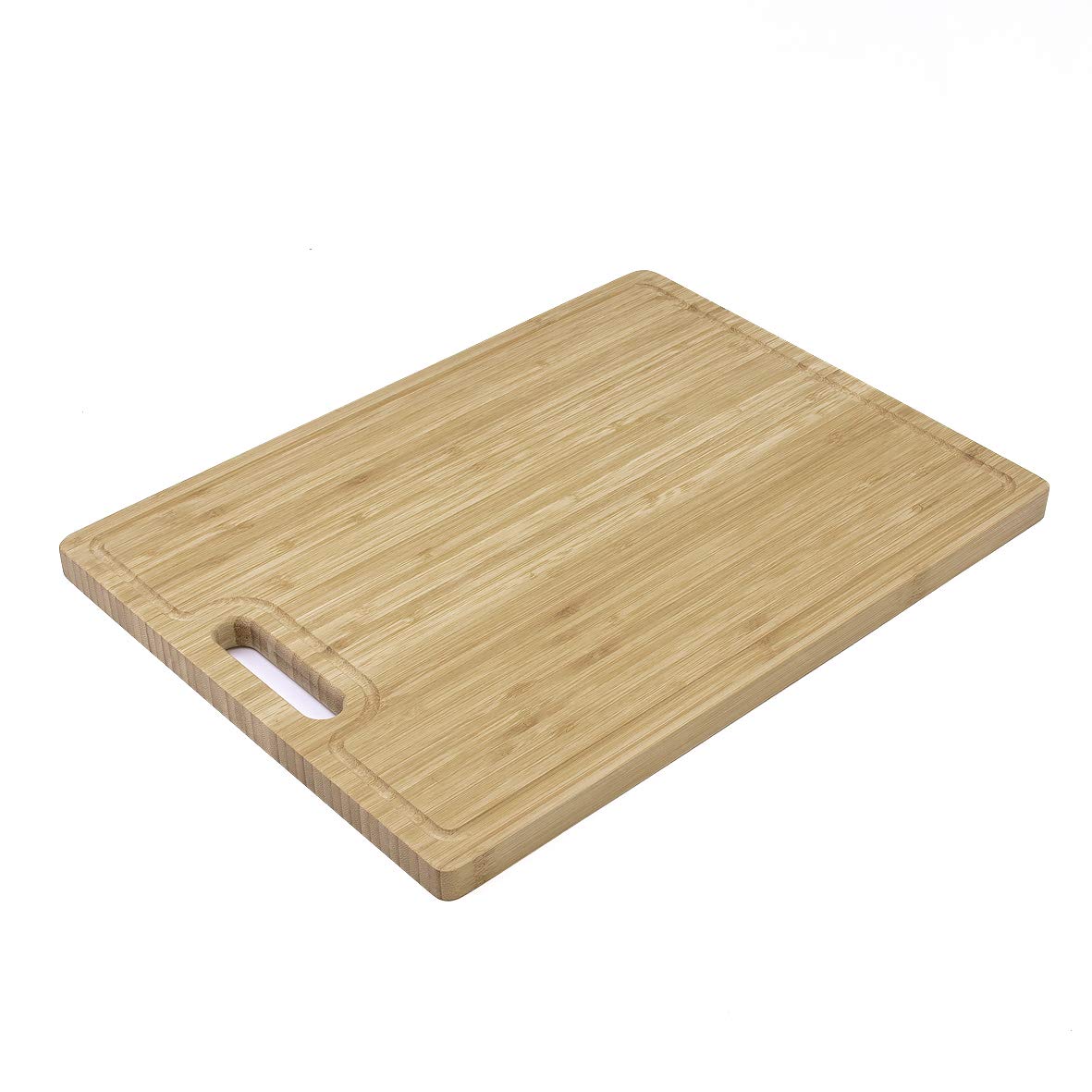 Blackmoor62719 Organic Bamboo Chopping Board/Multi-Purpose for Preparing & Presenting Foods / 3 Individual Serving Compartments/Built-in Handle & Juice Grooves/Non-Porous & Easy Clean