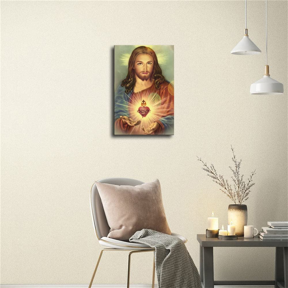 XGL Jesus Christ Heart of Jesus 2 Poster Print on Canvas 40x60cm