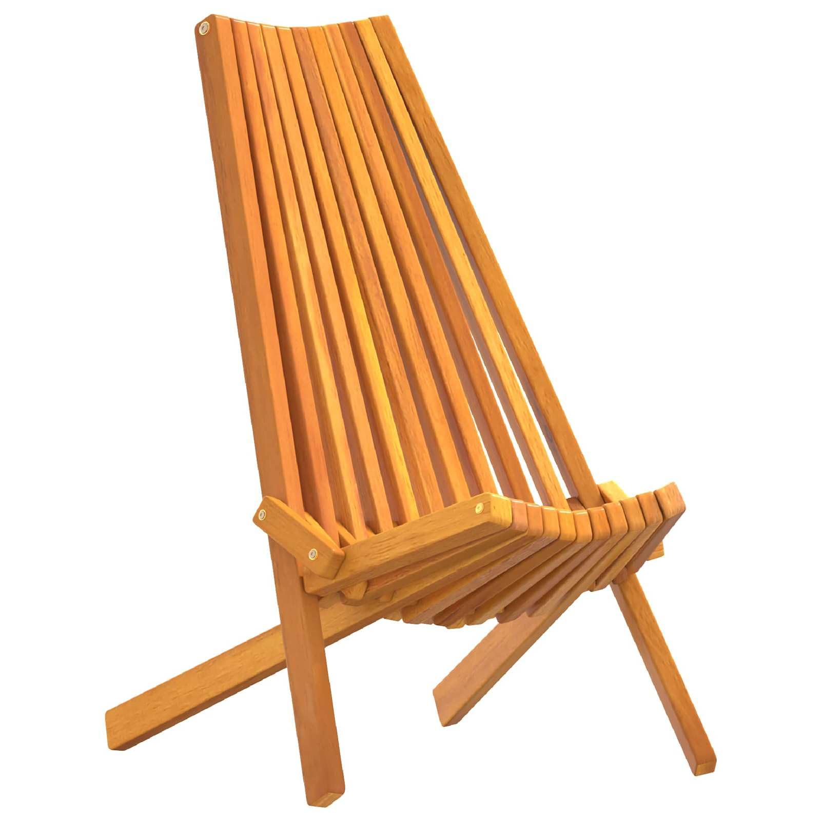 vidaXL Sedia 2 PCS Marrone 69 x 56 x 84 cm Legno di Acacia Massello, Sedia Pieghevole Rustica da Giardino e terrazzo, Relax in Acacia, Perfetta per Il Patio, Beige