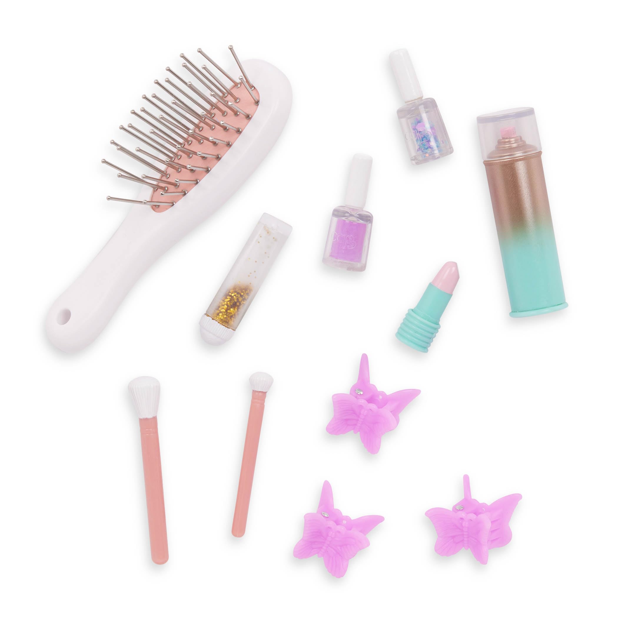 Our Generation Glam & Glow Vanità Playset - Tavolo Rosa con Specchio Luminoso - Giocattolo Trucco Bambini 3+