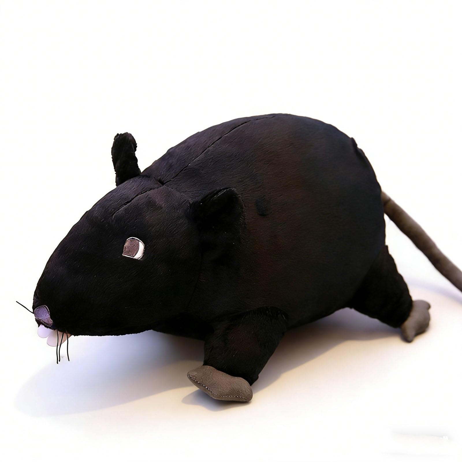 Peluche, Simpatico Peluche a Forma di Ratto, Morbido Animale a Criceto strisciante, Simpatico e Accogliente Cuscino for Animali da abbracciare(Black,60CM)
