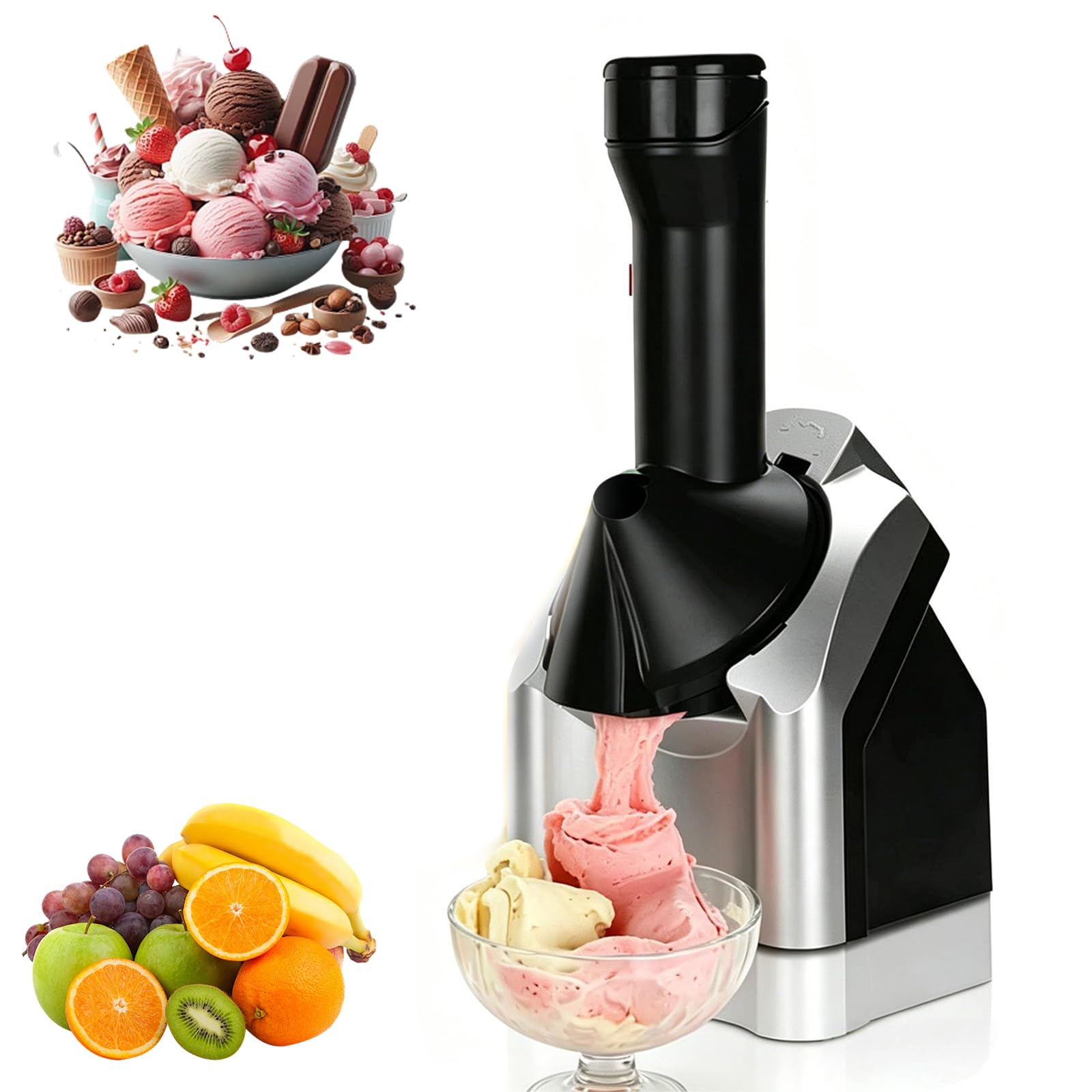 Eismaschine, Für Gesundes Fruchtsorbet & Softice