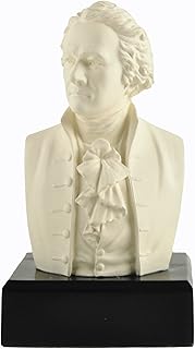 JFSM INC. Alexander Hamilton Founding Father Historical Bust Collectible Memorabilia - Great Americans Collection White